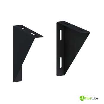 Paire de cornières noires pour plaques de conduit de fumée isolé slim