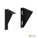 Paire de cornières noires pour plaques de conduit de fumée isolé slim