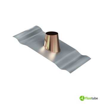 Solin pour toit incliné en aluminium avec cône en cuivre