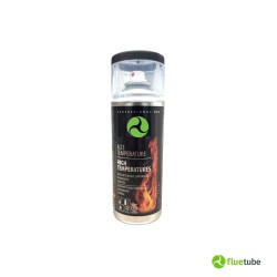 Peinture en spray noir mat 600°