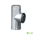 Raccord T 90° double paroi isolé en acier inoxydable 316L
