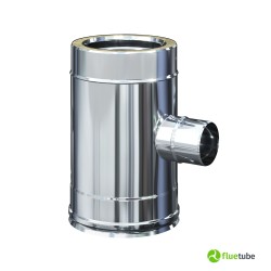 Raccordo T 90° ridotto ø 80 monoparete tubi acciaio doppia parete