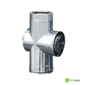 Raccord en T avec inspection pour tuyau double paroi isolé inox