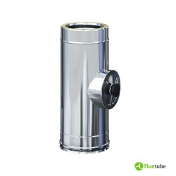 Tuyau avec inspection double paroi isolé en acier inoxydable M/F