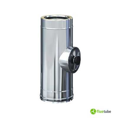 Tuyau avec inspection double paroi isolé en acier inoxydable M/F