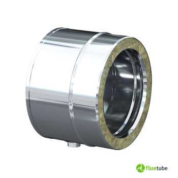 Bouchon borgne d'évacuation des condensats latérale double paroi inox 316L
