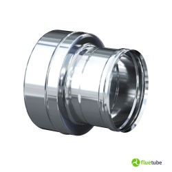 Raccord F/F pour conduit de fumée | Acier inoxydable 316L double paroi isolé