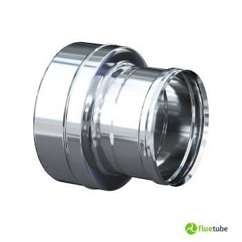 Raccord F/F pour conduit de fumée | Acier inoxydable 316L double paroi isolé