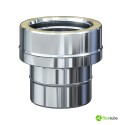 Jonction simple-double m/f pour conduit de fumée double paroi en acier