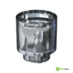 Mitron anti-vent en acier double paroi isolé