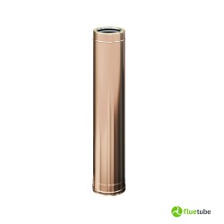Tuyau en cuivre pour conduit de fumée 1 mètre double paroi isolé
