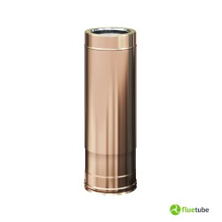Conduit de fumée télescopique isolé en cuivre de 46 à 78 cm M/F