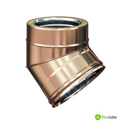 Coude 45° isolé double paroi en cuivre