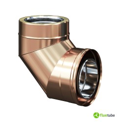Coude 90° isolé double paroi en cuivre