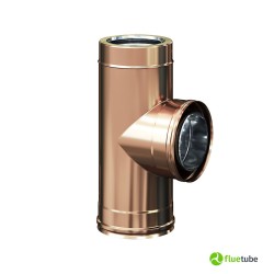 Raccord T 90° double paroi isolé en cuivre