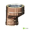 Augmentateur M/F double paroi isolé en cuivre pour conduit de fumée