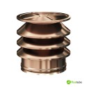 Chapeau en cuivre à éléments circulaires pour conduits de fumée
