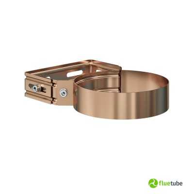 Collier mural réglable en cuivre pour conduit de fumée double paroi