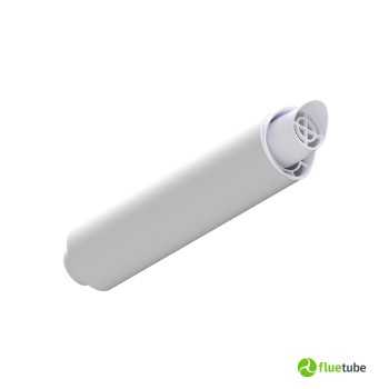Embout horizontal coaxial pour évacuation des fumées murale