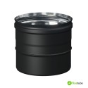 Adaptateur de tuyau noir à tuyau en acier inoxydable