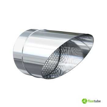 Embout à 45° avec grille | Accessoire inox