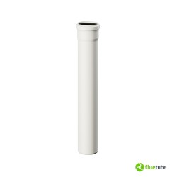 Tuyau droit 50 cm en plastique blanc pour chaudière à condensation