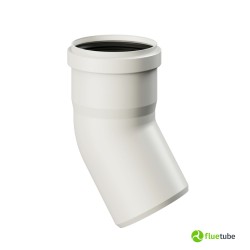 Coude 30° en plastique blanc pour chaudière à condensation