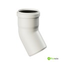 Coude 30° en plastique blanc pour chaudière à condensation
