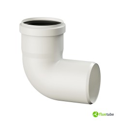 Coude 90° en polypropylène blanc pour chaudière à condensation