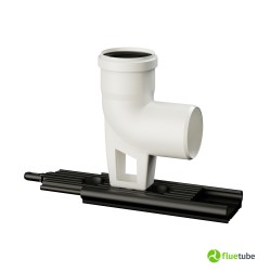Coude 90° avec support de cheminée pour chaudière à condensation