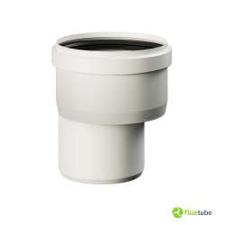 Augmentateur excentrique en plastique blanc pour chaudières à condensation
