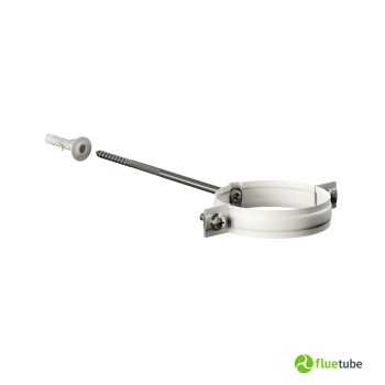 Collier mural en acier blanc