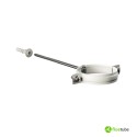 Collier mural en acier blanc