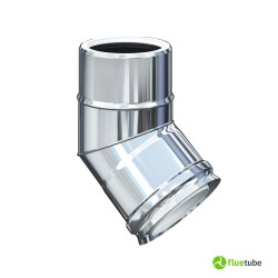 Coude 45° extérieur en acier intérieur en plastique pour condensation