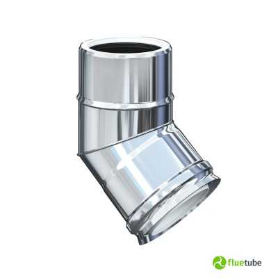 Coude 45° extérieur en acier intérieur en plastique pour condensation