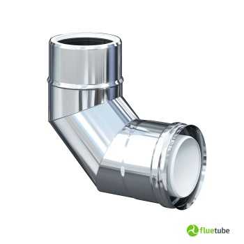 Coude à 87° extérieur en acier intérieur en plastique pour condensation