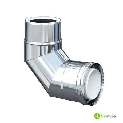 Coude à 87° extérieur en acier intérieur en plastique pour condensation