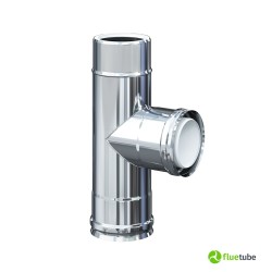 Raccord T 87° F/M/M double paroi pour chaudière à condensation
