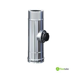 Tuyau d'inspection double paroi pour conduit de fumée à condensation
