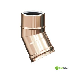 Coude 30° double paroi en cuivre et polypropylène