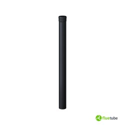 Tube en aluminium noir de 1 mètre pour air chaud canalisé