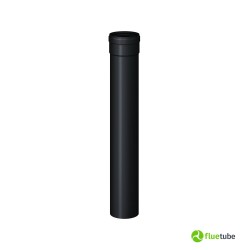 Tube aluminium noir de 50 cm pour air chaud canalisé