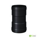 Manchon F/F en aluminium noir pour canalisation d'air chaud