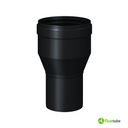 Augmentateur M/F en aluminium noir pour canalisation d'air chaud