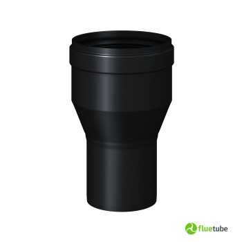 Augmentateur M/F en aluminium noir pour canalisation d'air chaud