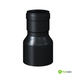 Réducteur M/F en aluminium noir pour canalisation d'air chaud