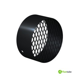 Grille de soufflage noire en acier pour canaliser l'air chaud