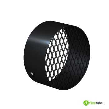 Grille de soufflage noire en acier pour canaliser l'air chaud