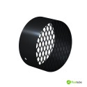 Grille de soufflage noire en acier pour canaliser l'air chaud