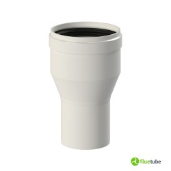 Augmentateur M/F en aluminium blanc pour canalisation d'air chaud